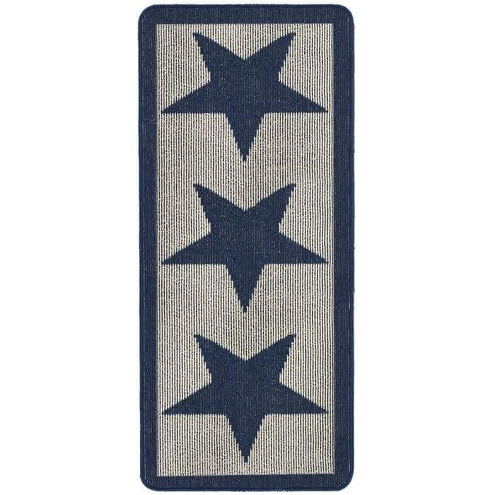 Washable Mat and Runner Star Design - Bargainia.com - 5026134604469 - MUSTAR_NAVYXX_067X150
