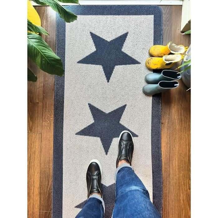 Washable Mat and Runner Star Design - Bargainia.com - 5026134604476 - MUSTAR_NAVYXX_067X200