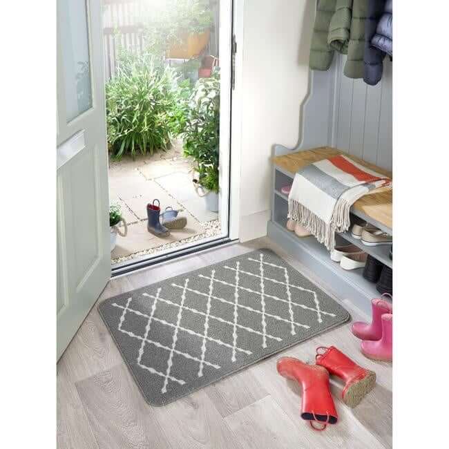 Washable Mat and Runners Diamond - Bargainia.com - 5026134611108 - MUARBO_SILVER_050X080