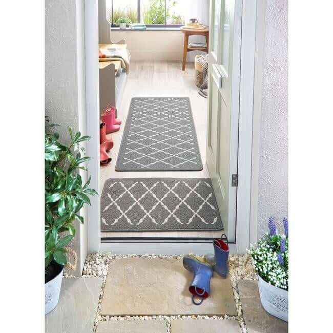 Washable Mat and Runners Diamond - Bargainia.com - 5026134611108 - MUARBO_SILVER_050X080