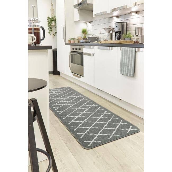 Washable Mat and Runners Diamond - Bargainia.com - 5026134611108 - MUARBO_SILVER_050X080