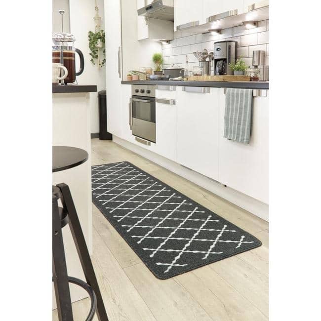 Washable Mat and Runners Diamond - Bargainia.com - 5026134611320 - MUARBO_CHARCL_050X080