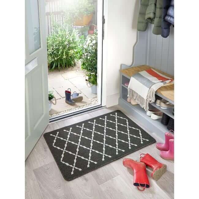 Washable Mat and Runners Diamond - Bargainia.com - 5026134611320 - MUARBO_CHARCL_050X080