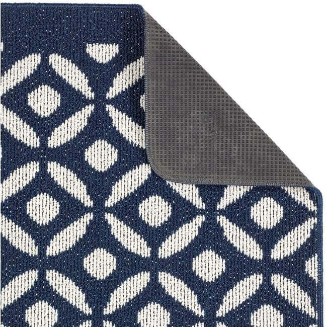 Washable Mat and Runners Geometric Design - Bargainia.com - 5026134611238 - MUCRES_NAVYXX_067X200