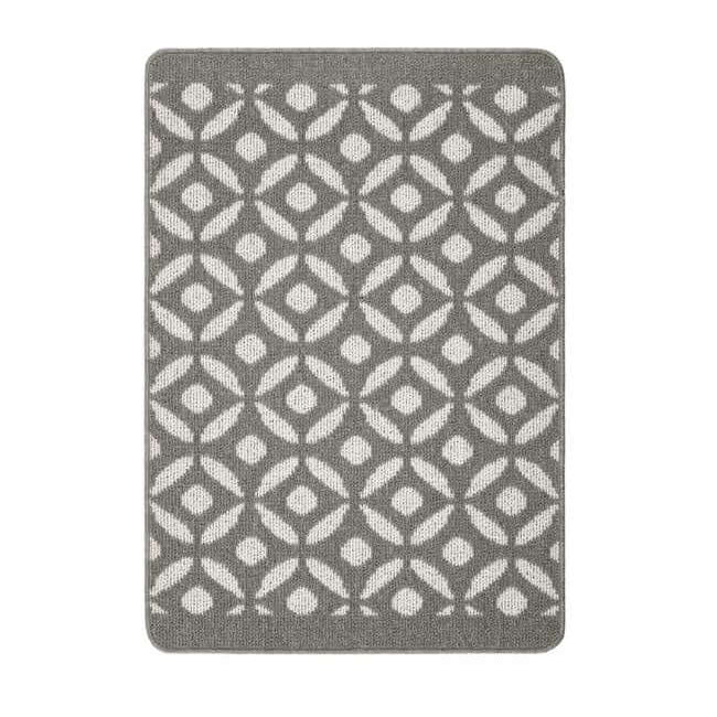 Washable Mat and Runners Geometric Design - Bargainia.com - 5026134611245 - MUCRES_SILVER_050X080