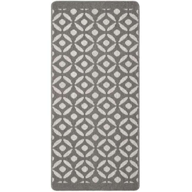 Washable Mat and Runners Geometric Design - Bargainia.com - 5026134611269 - MUCRES_SILVER_067X150