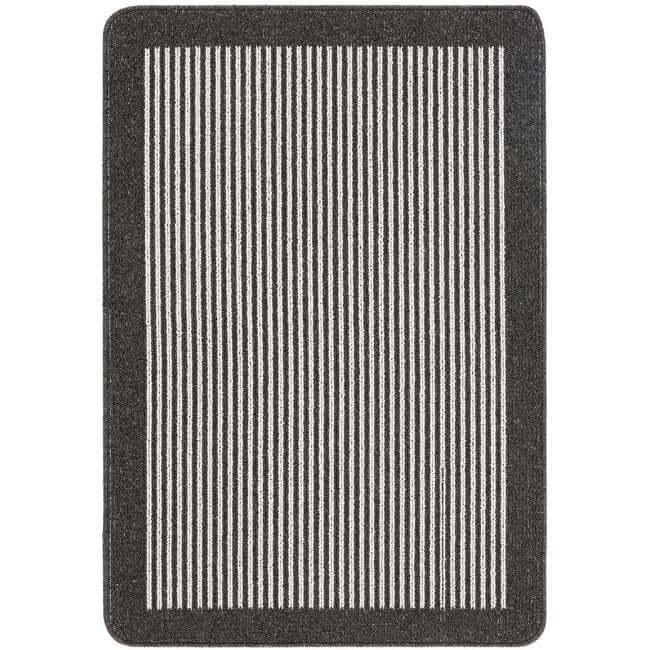 Washable Mat and Runners Stripe Design - Bargainia.com - 5026134539396 - MUSTPE_CHARCL_067X100