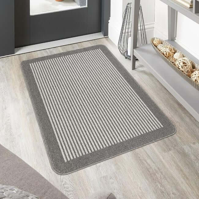 Washable Mat and Runners Stripe Design - Bargainia.com - 5026134544901 - MUSTPE_SILVER_050X080