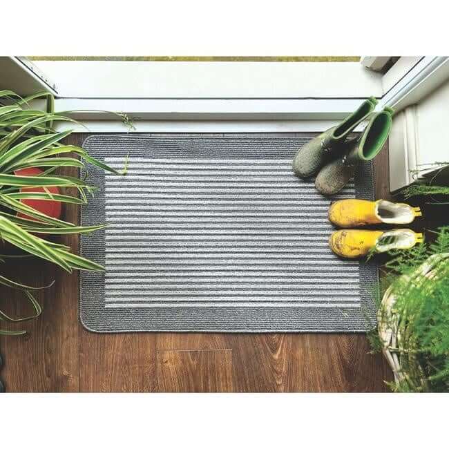 Washable Mat and Runners Stripe Design - Bargainia.com - 5026134544901 - MUSTPE_SILVER_050X080