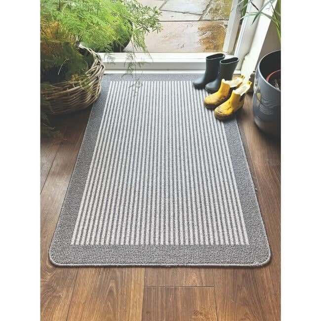 Washable Mat and Runners Stripe Design - Bargainia.com - 5026134544901 - MUSTPE_SILVER_050X080
