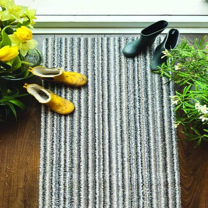 Washable Mat Stripe Design in Multicolour - Bargainia.com - 