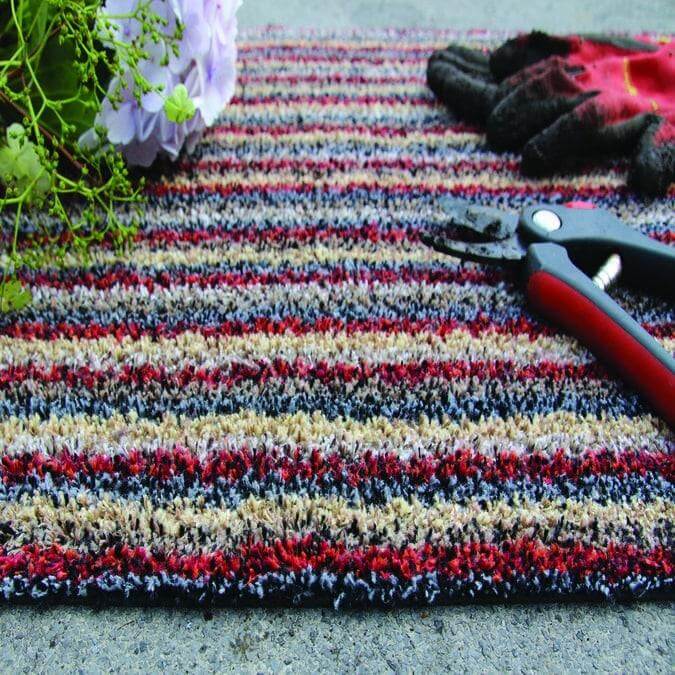 Washable Mat – Striped Design in Multicolour - Bargainia.com - 