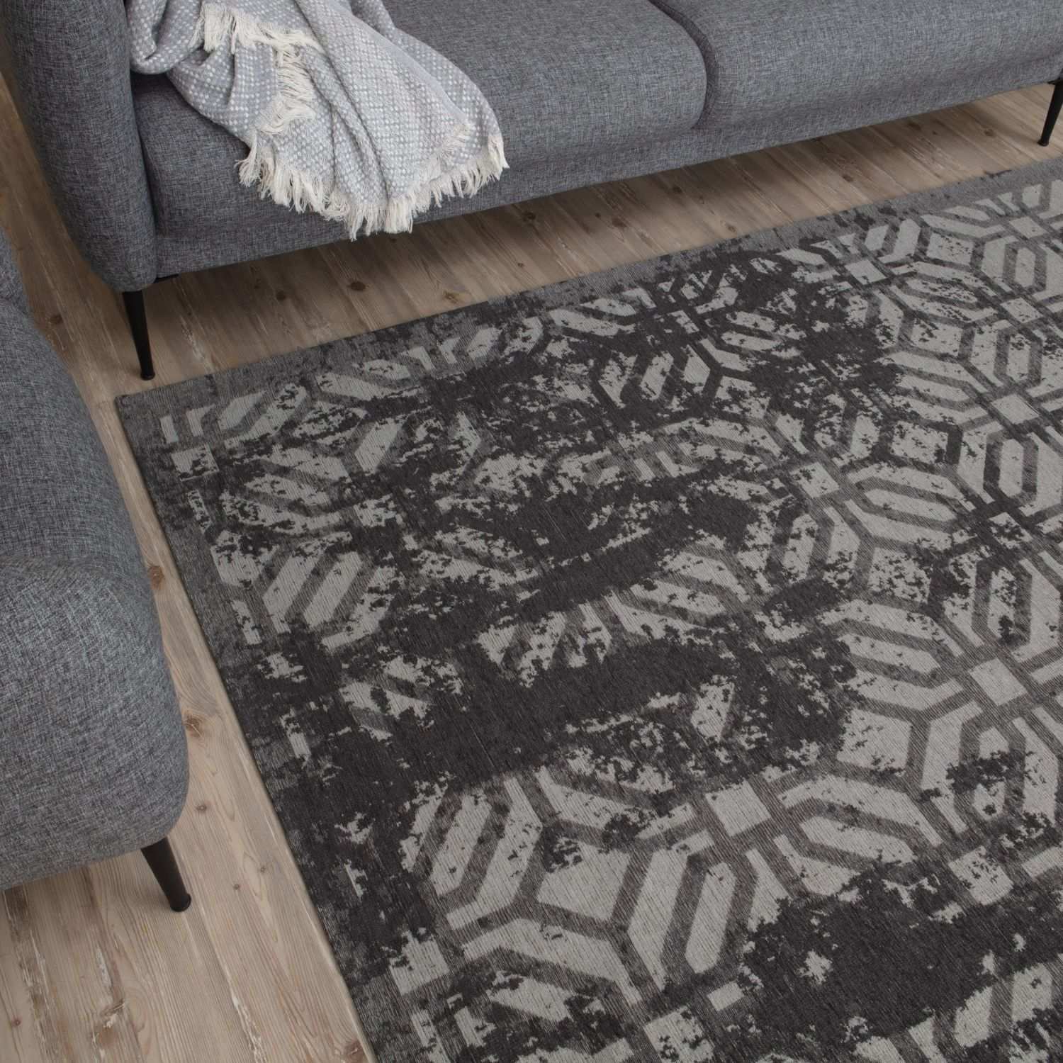 Washable Rug Carina Black | 6930B - Bargainia.com - 5056584501841 - 48916-my