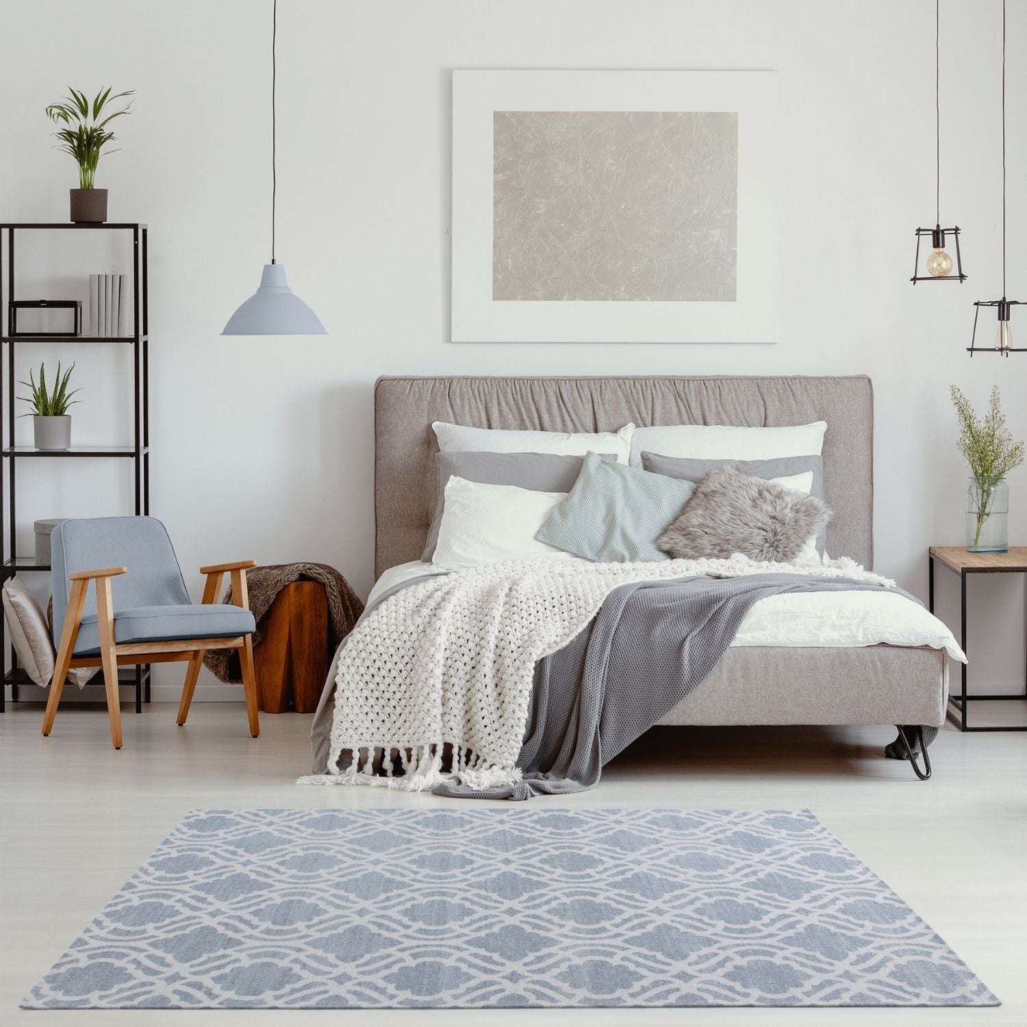 Washable Rug Carina Blue | 6903 - Bargainia.com - 
