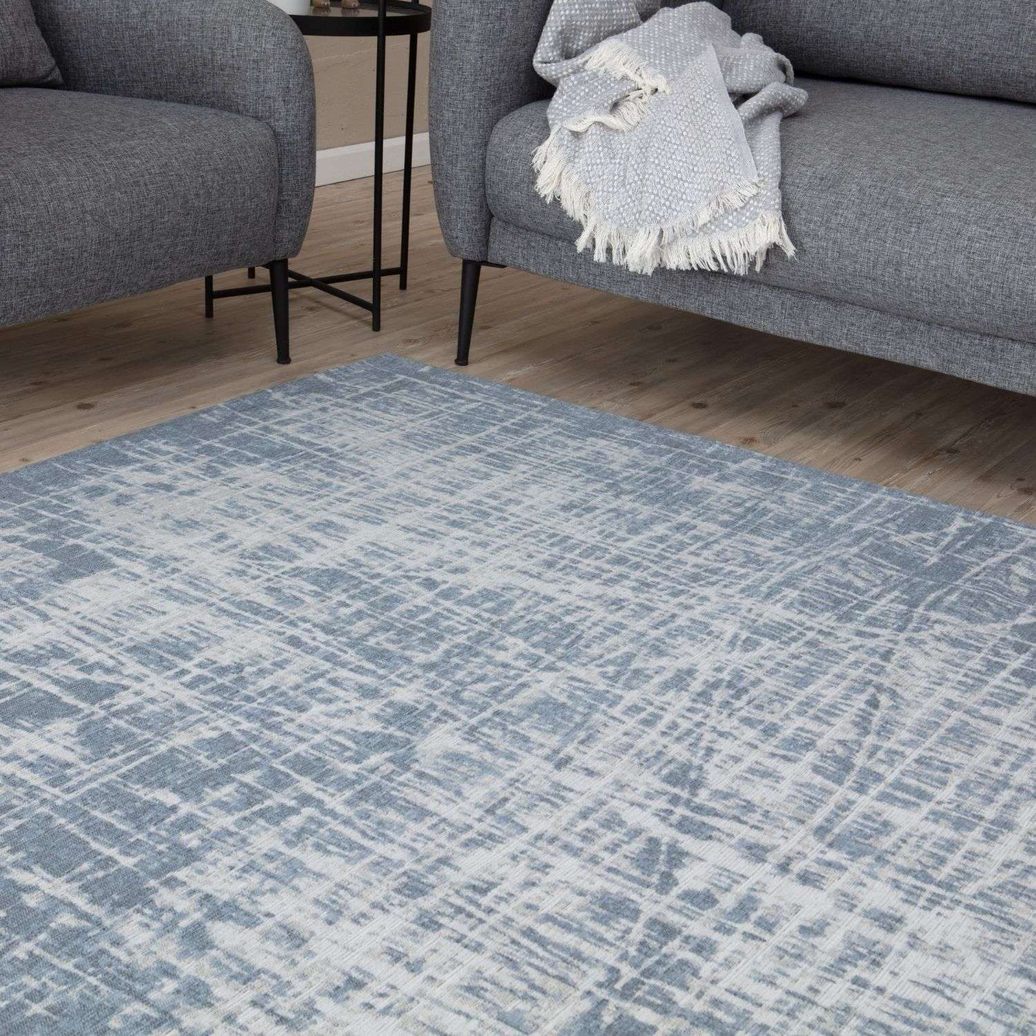 Washable Rug Carina Blue | 6923 - Bargainia.com - 