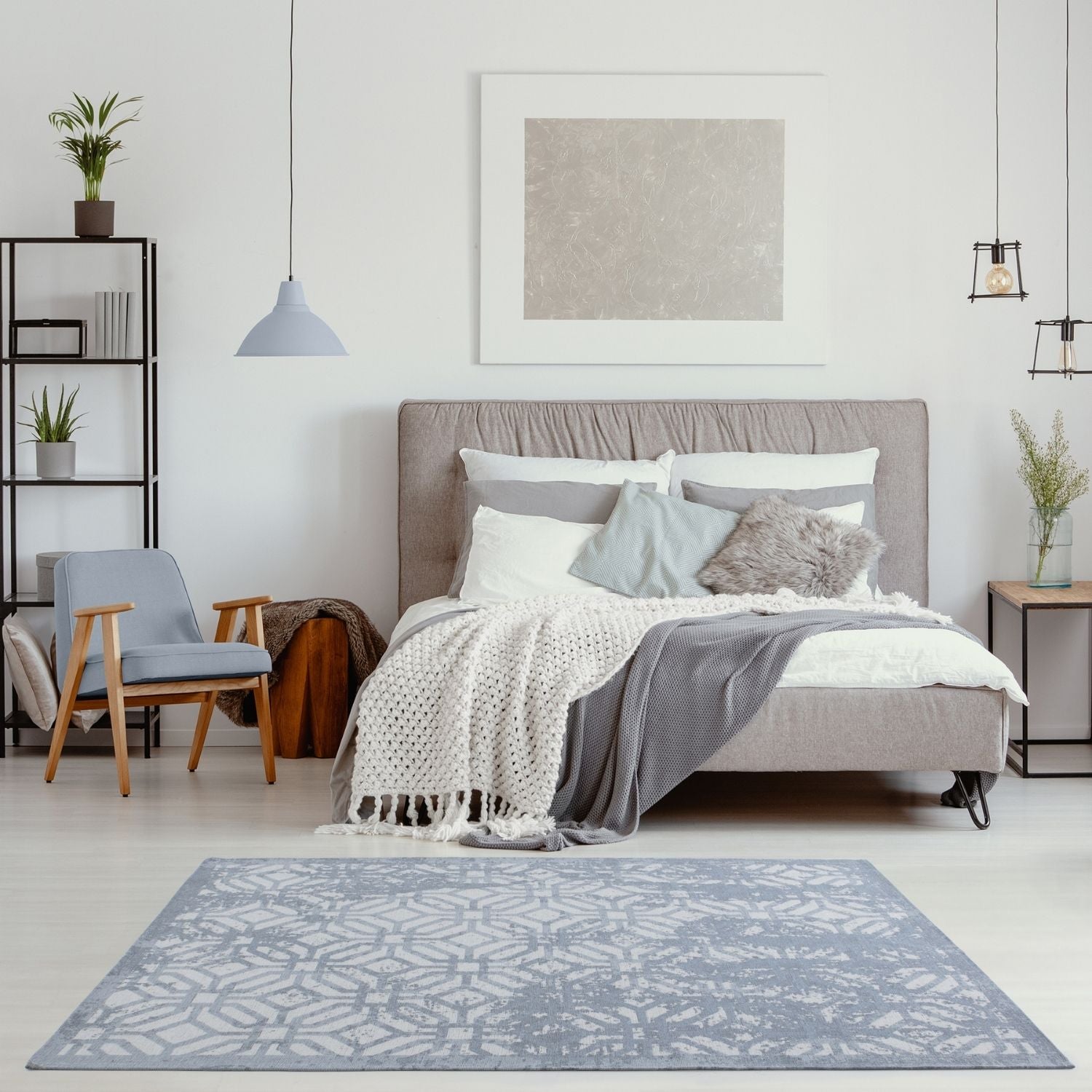 Washable Rug Carina Blue | 6931B - Bargainia.com - 5056584501858 - 48919-my