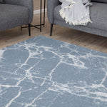 Washable Rug Carina Blue | 6955 - Bargainia.com - 