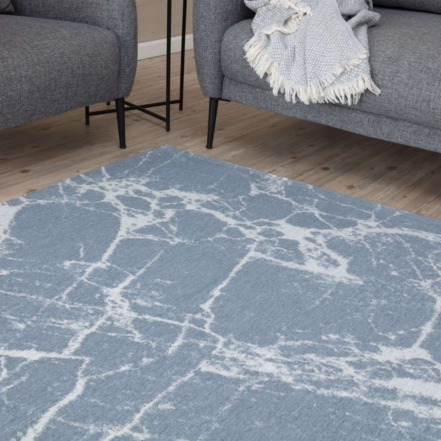 Washable Rug Carina Blue | 6955 - Bargainia.com - 
