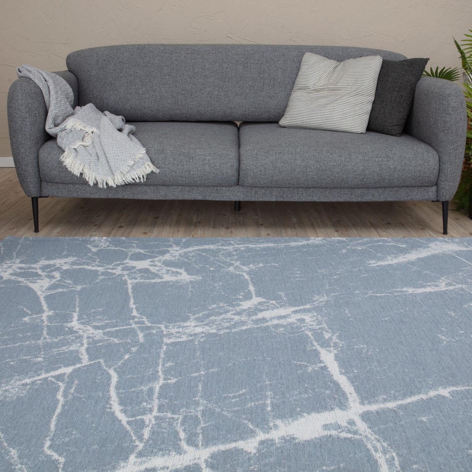 Washable Rug Carina Blue | 6955 - Bargainia.com - 