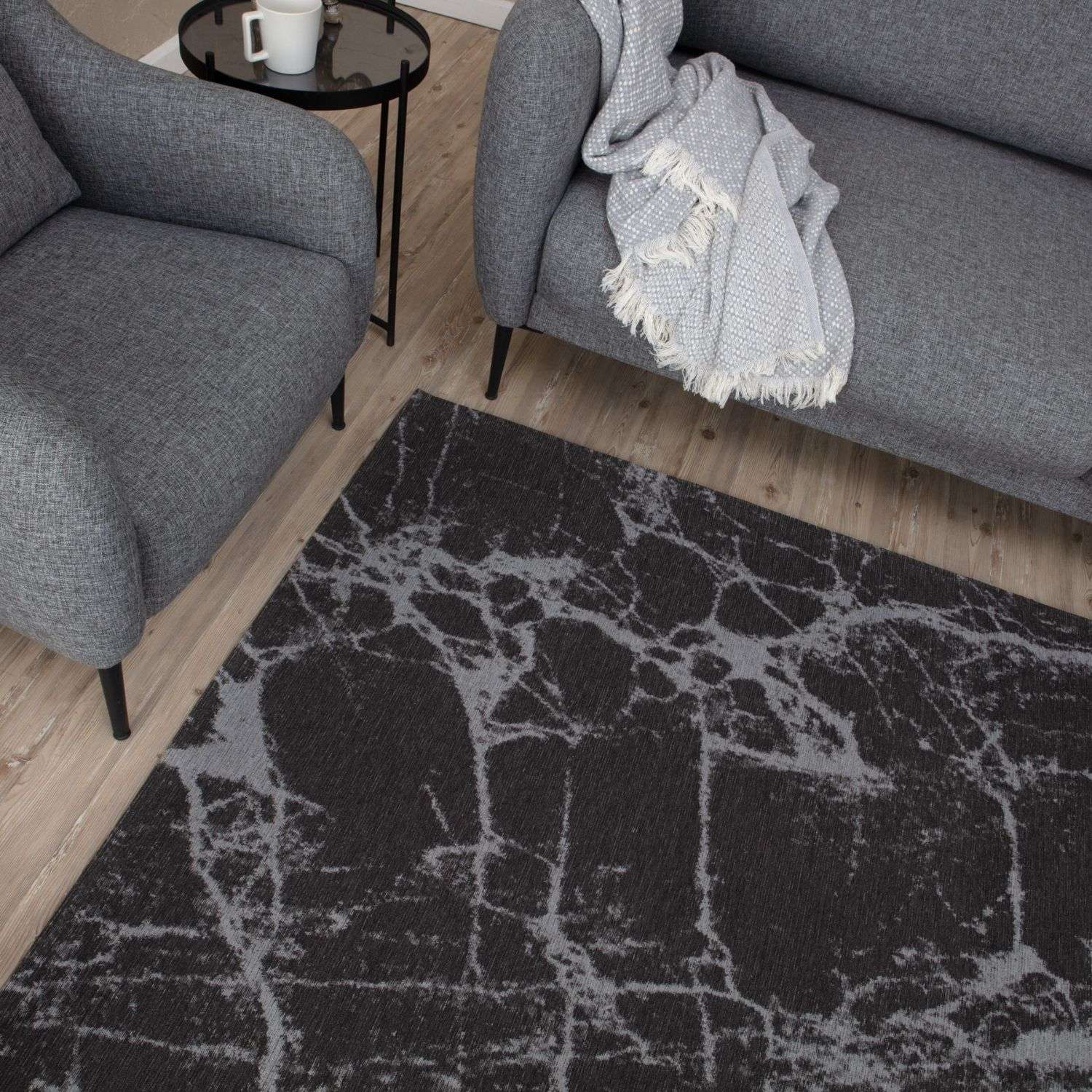 Washable Rug Carina Dark Grey | 6952D - Bargainia.com - 5056584501896 - 48934-my