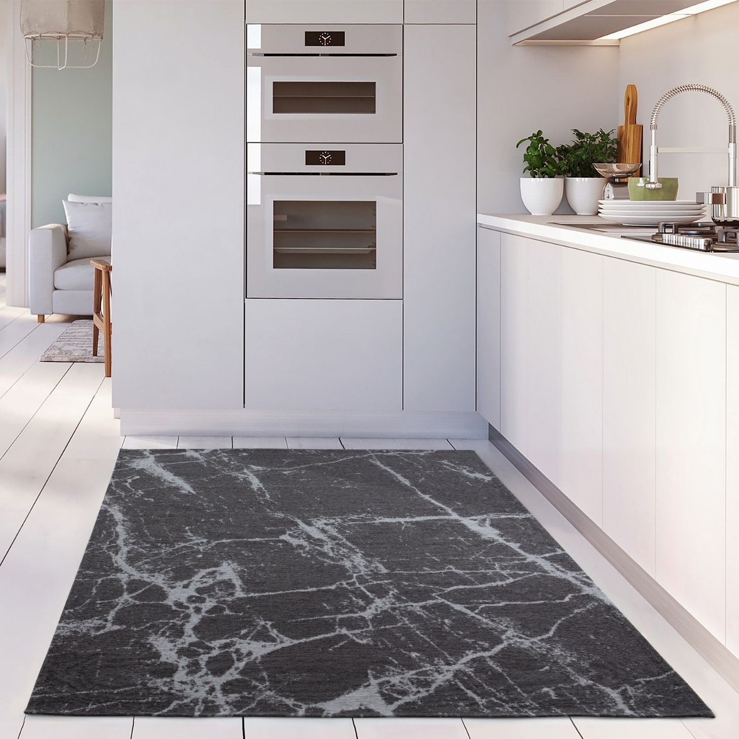 Washable Rug Carina Dark Grey | 6952D - Bargainia.com - 5056584501896 - 48934-my