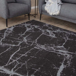 Washable Rug Carina Dark Grey | 6952D - Bargainia.com - 