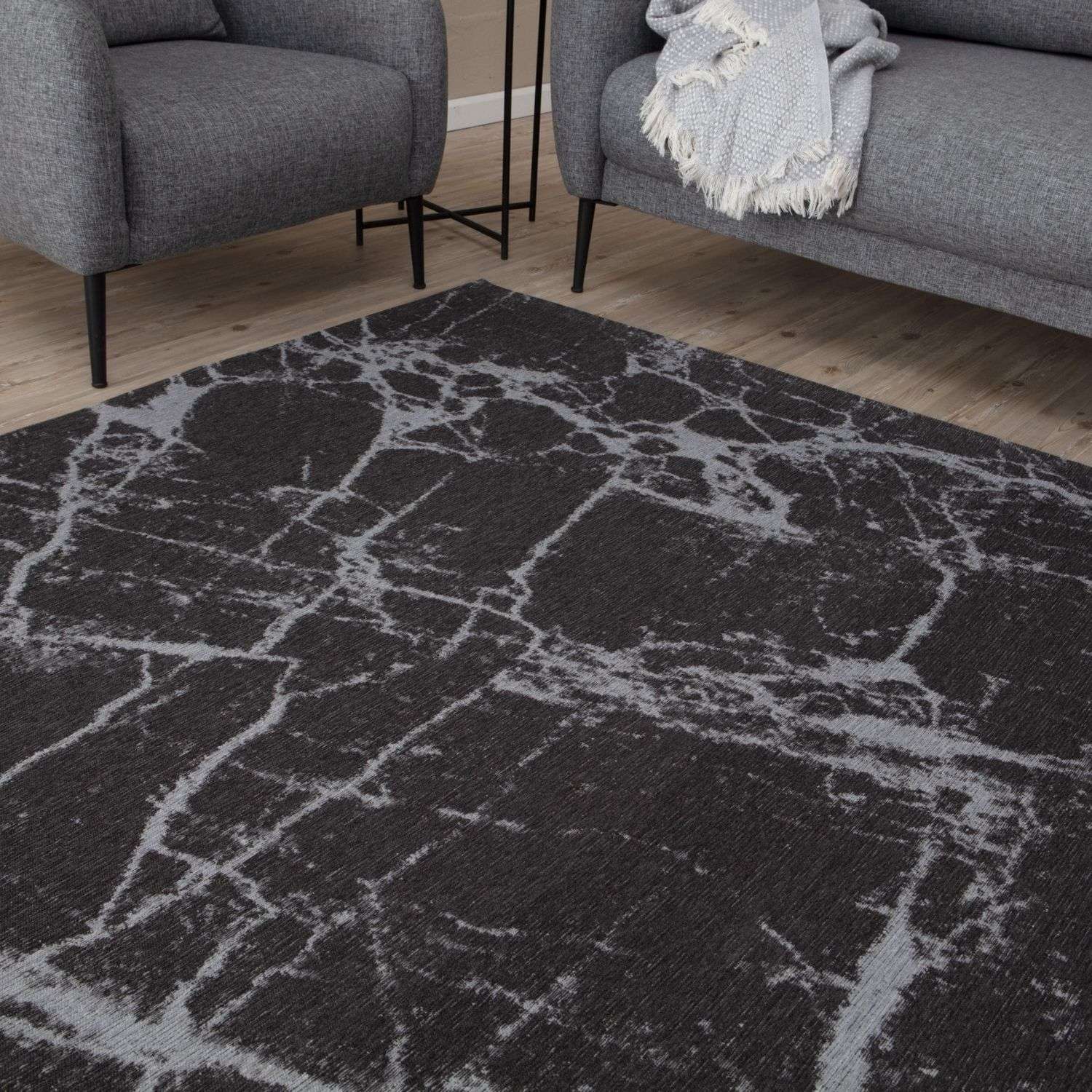 Washable Rug Carina Dark Grey | 6952D - Bargainia.com - 5056584501896 - 48934-my