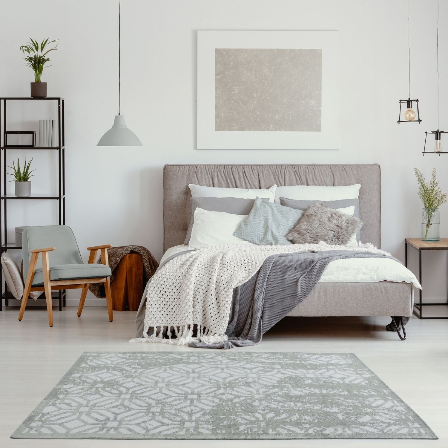 Washable Rug Carina Green | 6934 - Bargainia.com - 