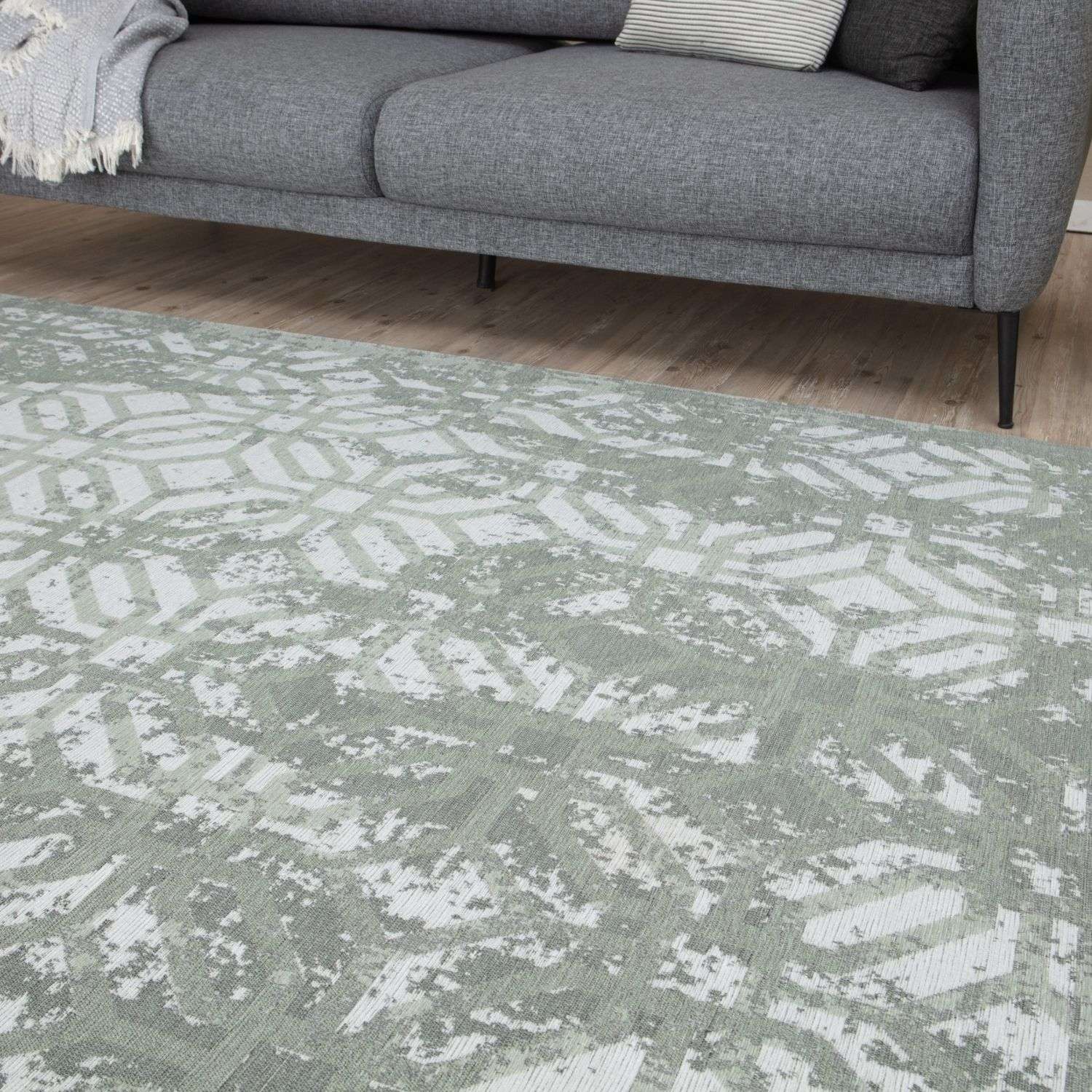 Washable Rug Carina Green | 6934 - Bargainia.com - 