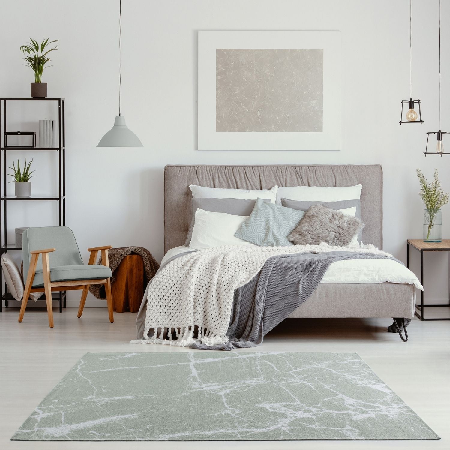 Washable Rug Carina Green | 6954 - Bargainia.com - 