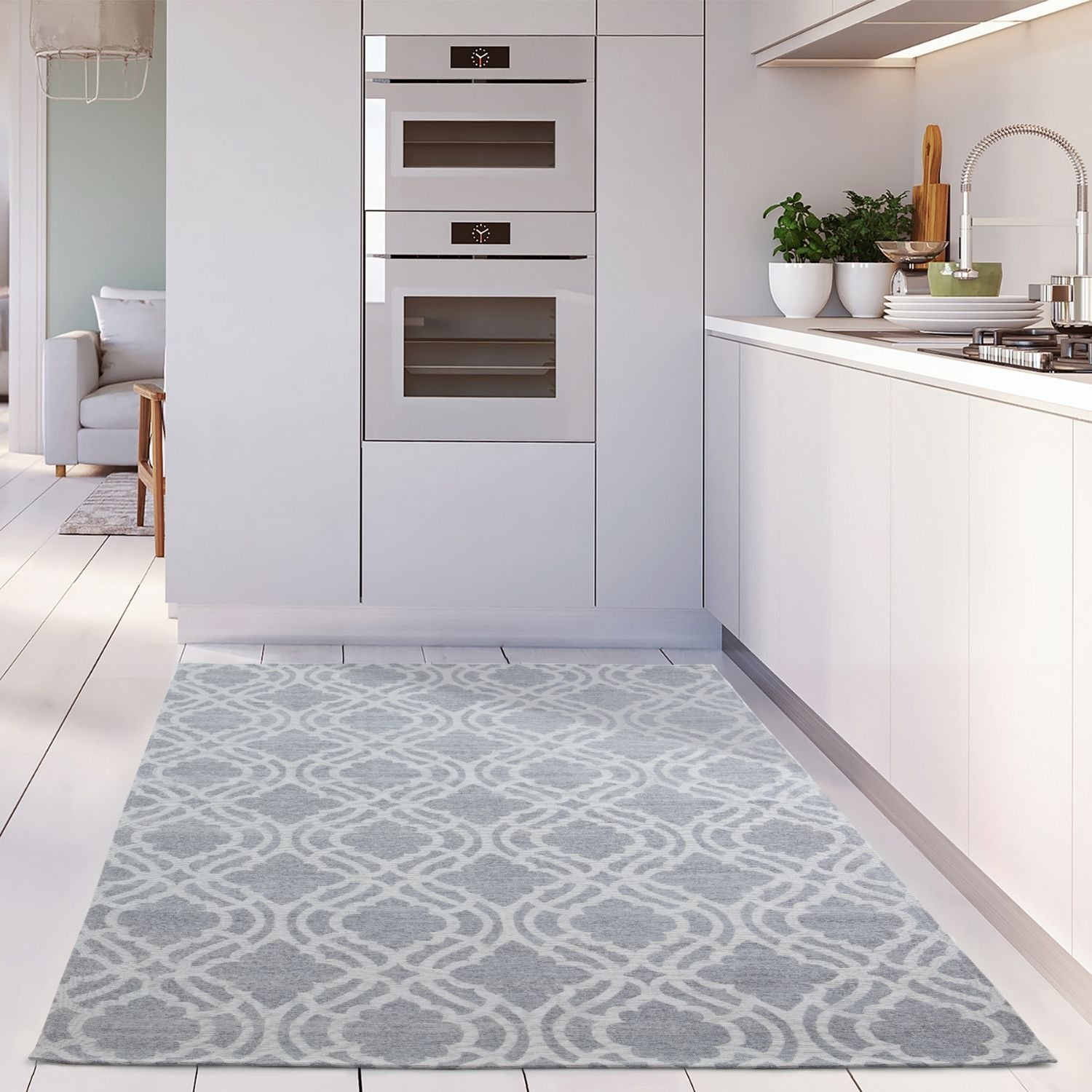 Washable Rug Carina Grey | 6901G - Bargainia.com - 