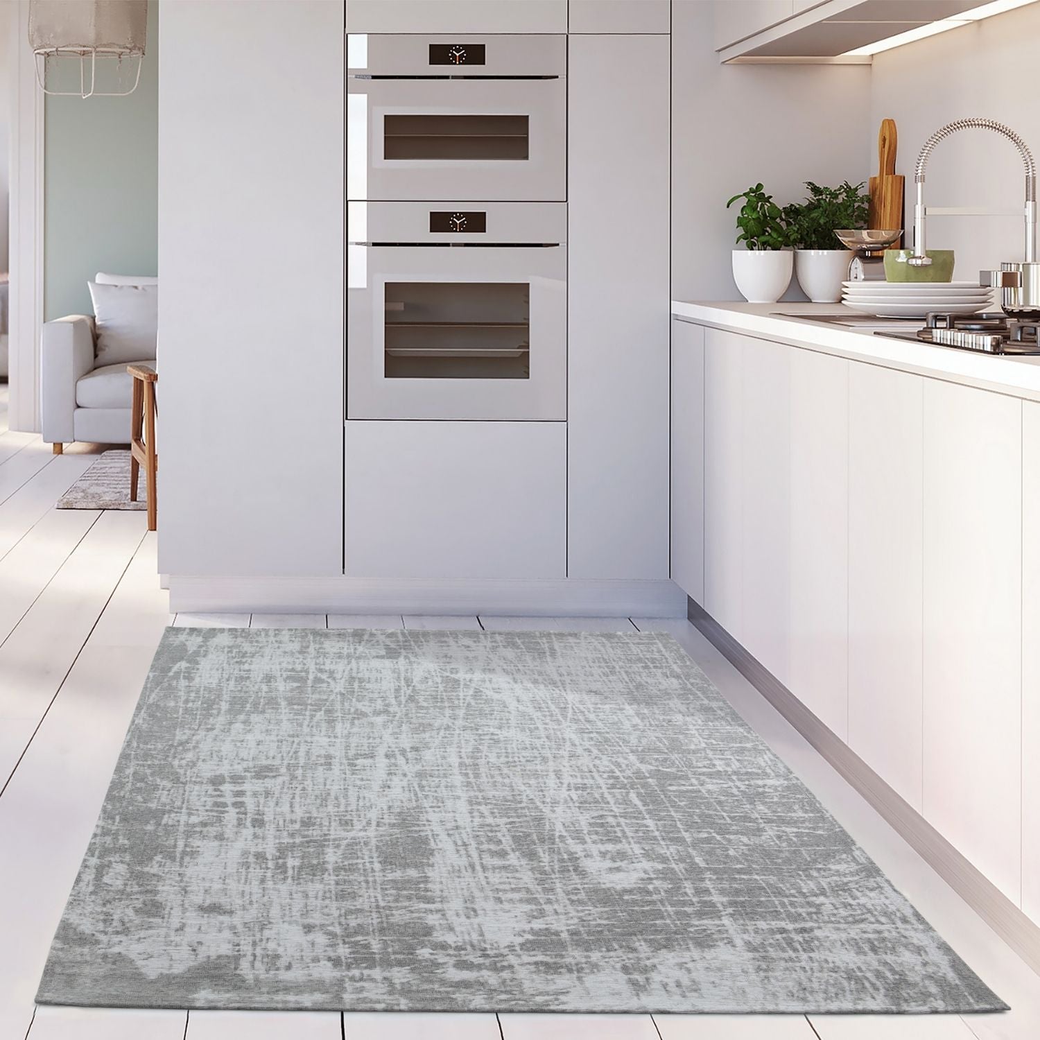 Washable Rug Carina Grey | 6921G - Bargainia.com - 