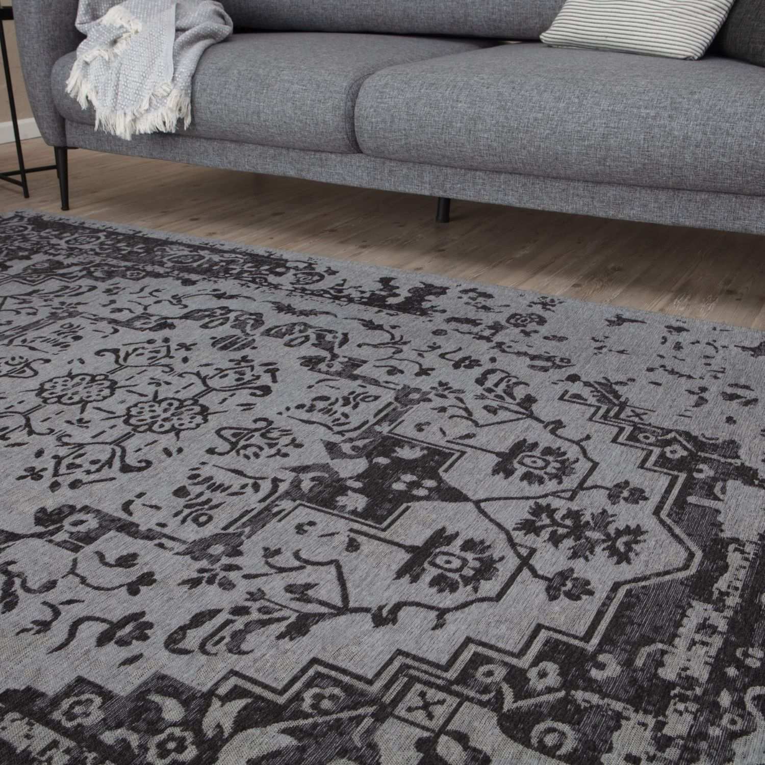 Washable Rug Carina Grey | 6963 - Bargainia.com - 