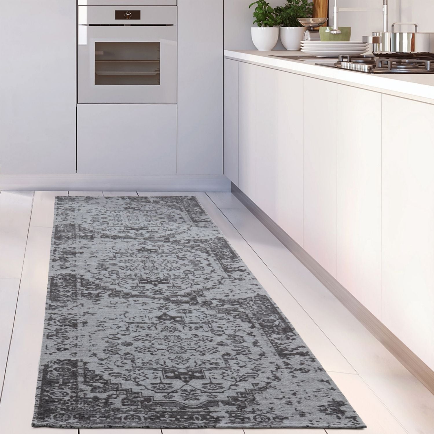 Washable Rug Carina Grey | 6963 - Bargainia.com - 