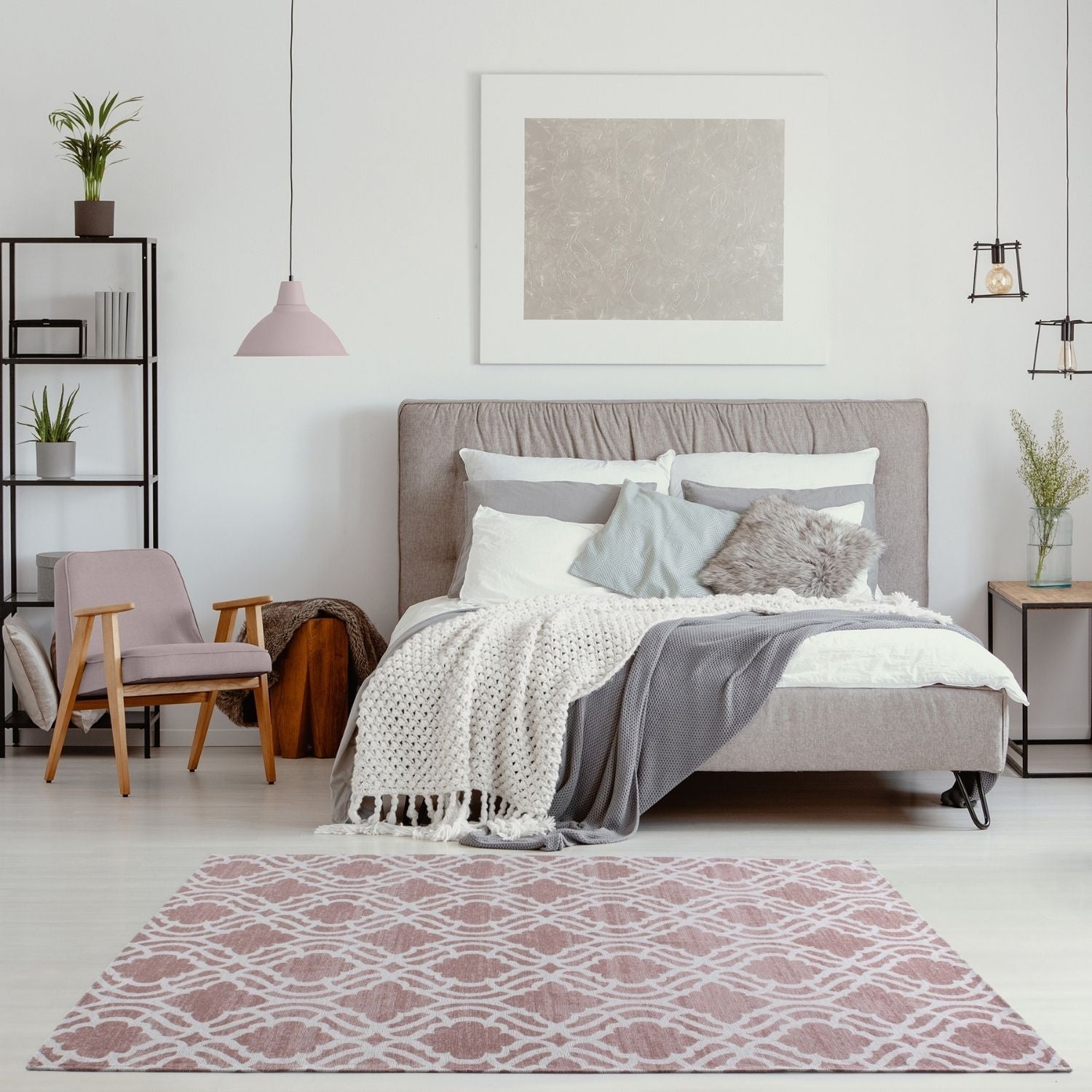 Washable Rug Carina Pink | 6902P - Bargainia.com - 5056584501780 - 48904-my