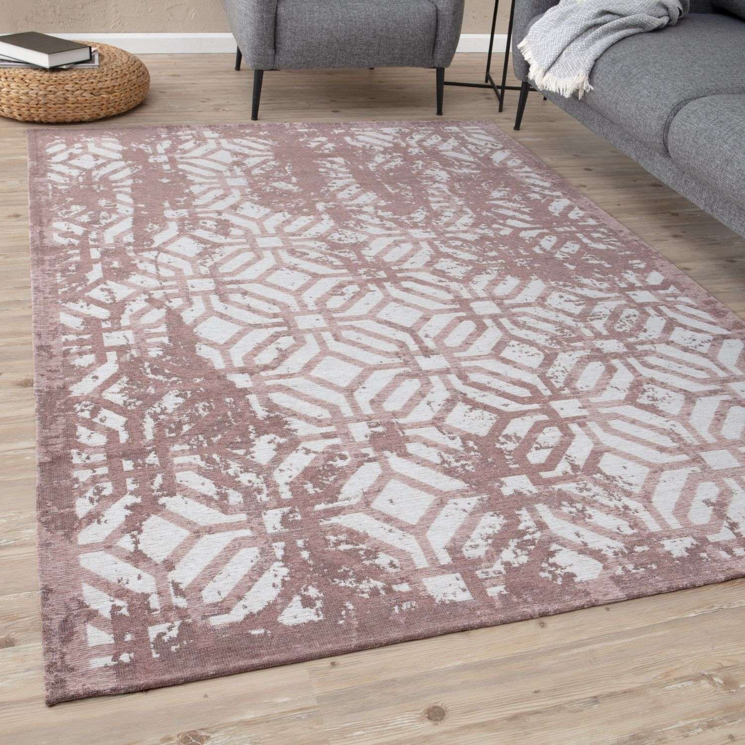 Washable Rug Carina Pink | 6933 - Bargainia.com - 