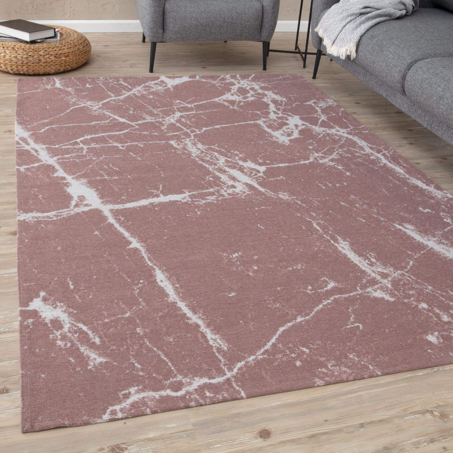 Washable Rug Carina Pink | 6956 - Bargainia.com - 