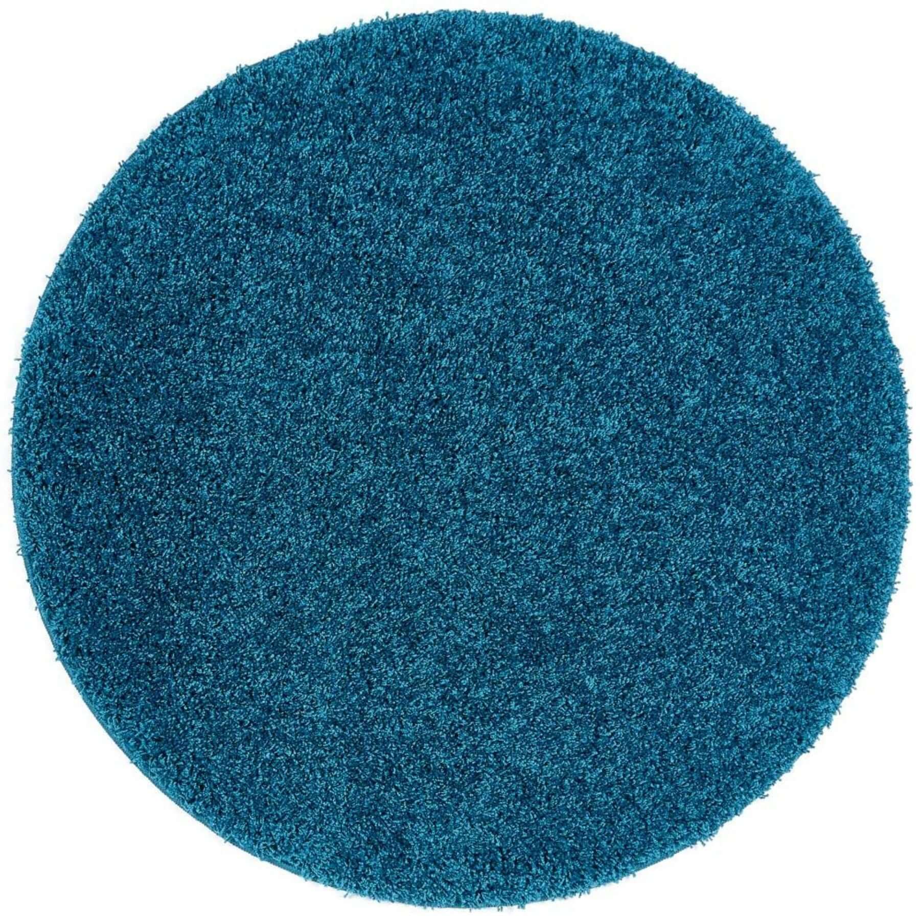 Washable Teal Shaggy Rug - Bargainia.com - 5026134546233 - MYRUGX_TEALXX_100xCIR