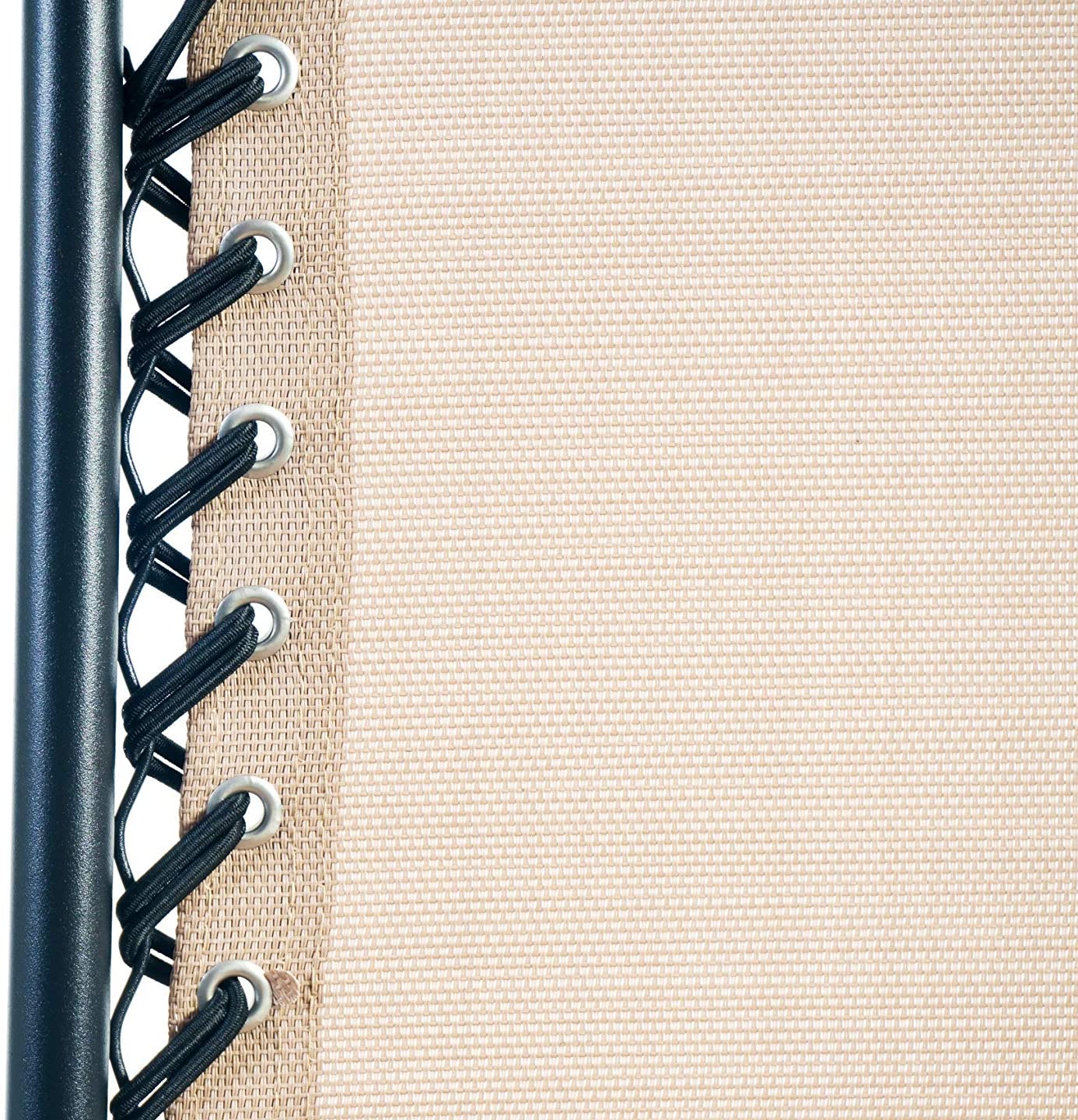 Weatherproof Zero Gravity Reclining Sun Loungers - Beige - Bargainia.com - 