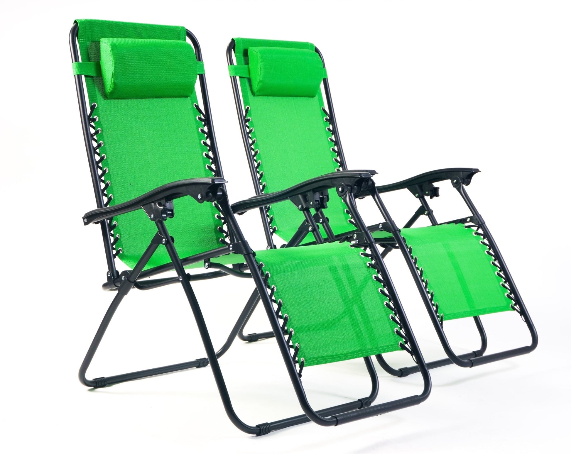 Weatherproof Zero Gravity Reclining Sun Loungers - Green - Bargainia.com -  - 25075