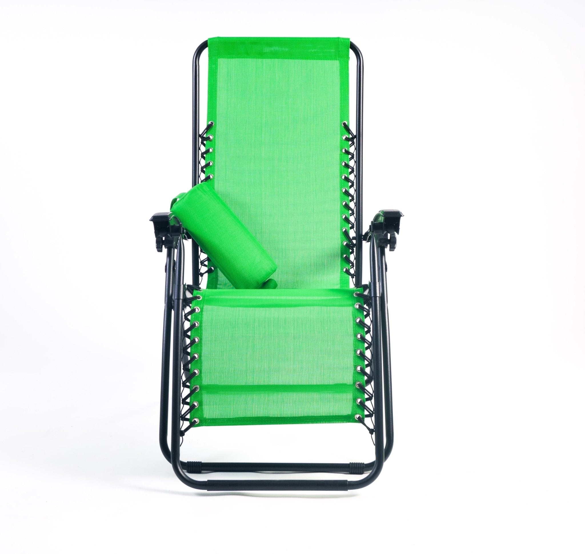 Weatherproof Zero Gravity Reclining Sun Loungers - Green - Bargainia.com -  - 25075