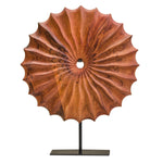 Westo Brown Wood Round Sculpture With Black Base - Bargainia.com - 5063227016228