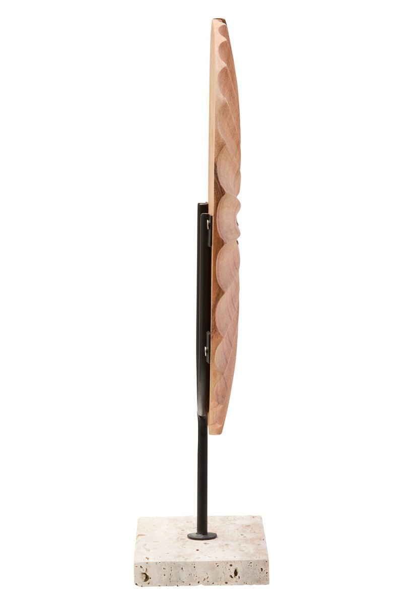 Westo Natural Wood Sculpture With Travertine Base - Bargainia.com - 5063227016235