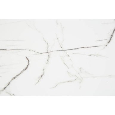 Weston Marble Effect Dining Table With 6 Chairs Set - Bargainia.com - 5018705472386