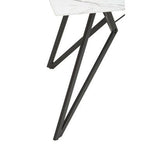 Weston Marble Effect Dining Table With 6 Chairs Set - Bargainia.com - 5018705472386