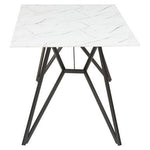 Weston Marble Effect Dining Table With 6 Chairs Set - Bargainia.com - 5018705472386