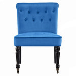 Winston Velvet Accent Chair On Wheels - Royal Blue - Bargainia.com - 