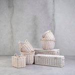 Argento Whitewash Rattan Storage Baskets