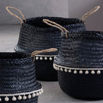 Small Black Seagrass Basket