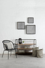 Nautical Set Of Five Black And White Woven Storage Baskets